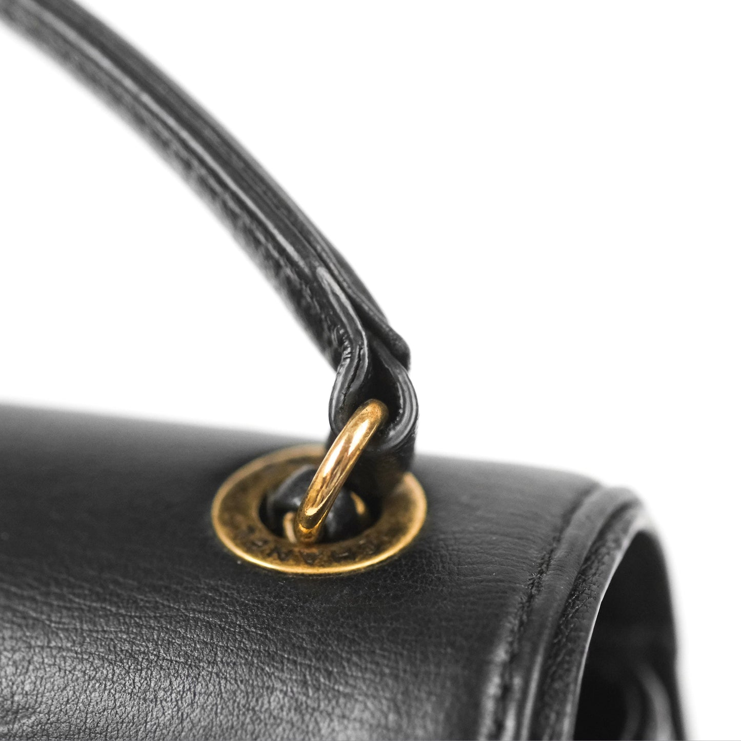 Chanel Small Coco Curve Flap Black Goatskin Antique Gold Hardware
