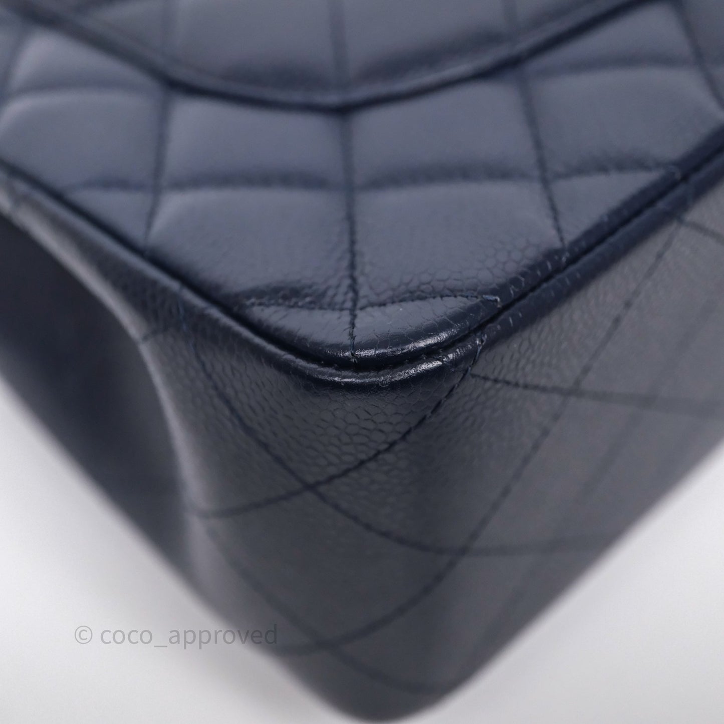 Chanel Jumbo Double Flap Navy Caviar Silver Hardware⁣⁣