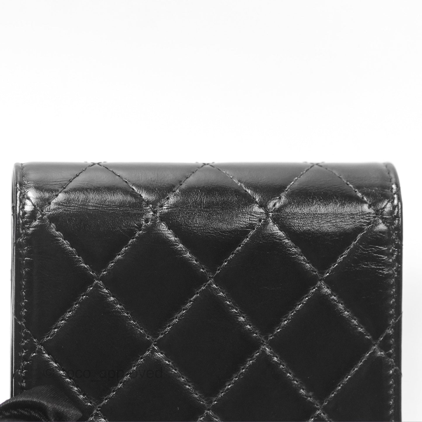 Chanel 31 Card Holder Shiny Black Calfskin Gold Hardware 24C