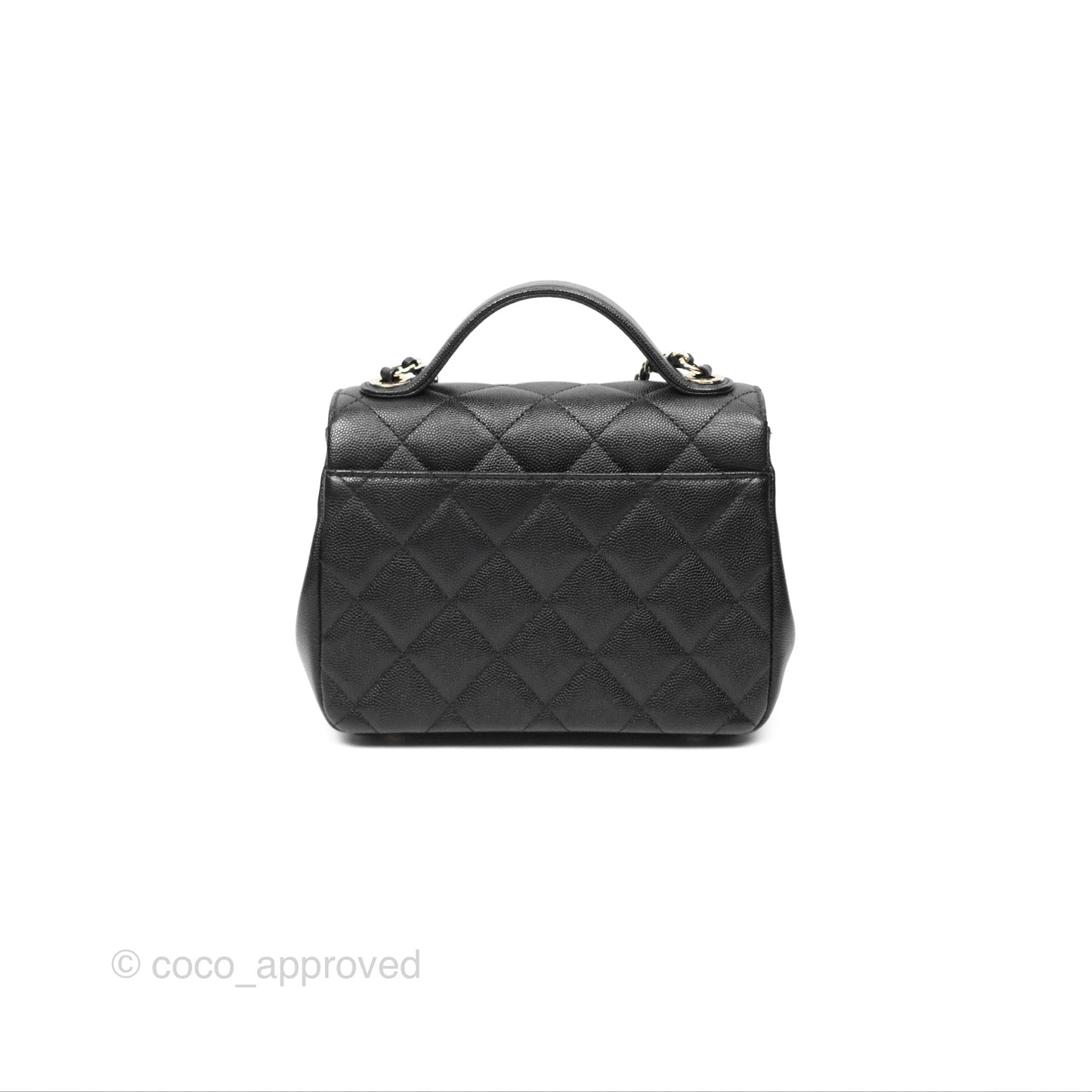 Chanel Quilted Small Business Affinity Flap Black Caviar Gold Hardware