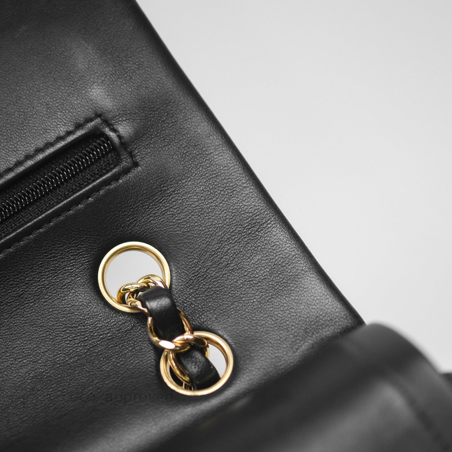 Chanel Classic M/L Medium Flap Quilted Black Lambskin Gold Hardware