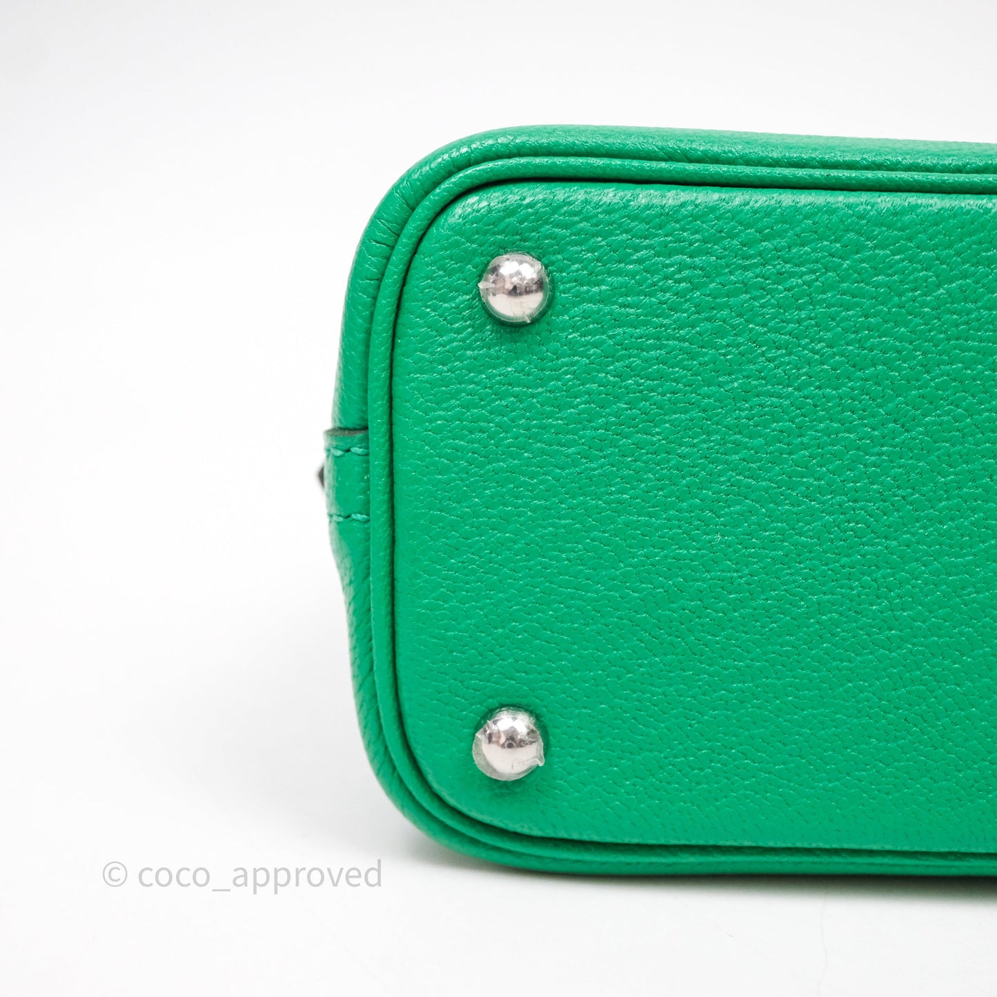 Hermès Bolide Mini 1923 Menthe 6W Chèvre Mysore Palladium Hardware