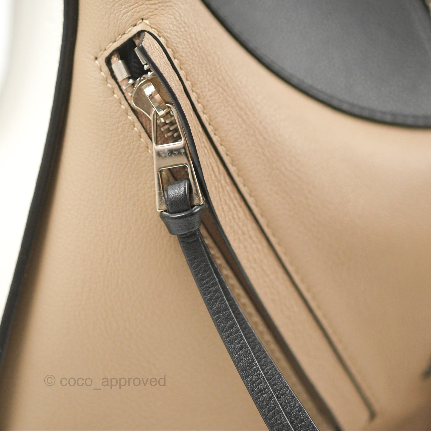 Loewe Hammock Small White/Brown/Black Shoulder Bag