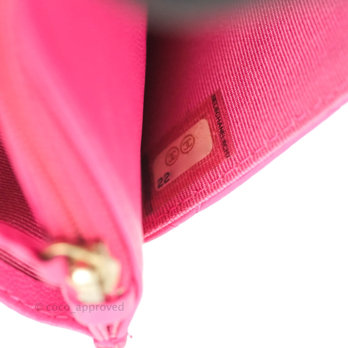 Chanel Quilted Wallet on Chain WOC Pink Lambskin Gold Hardware