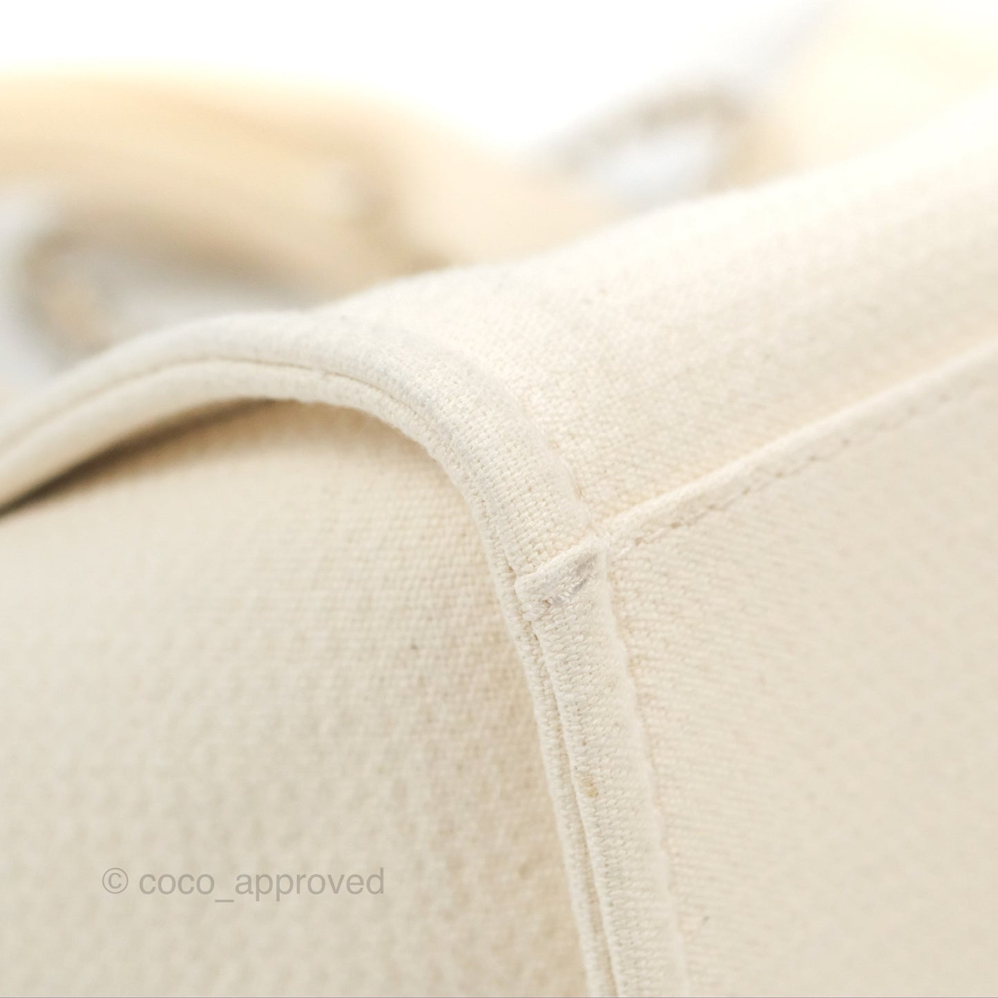 Chanel New Small Deauville Cream Ivory Canvas