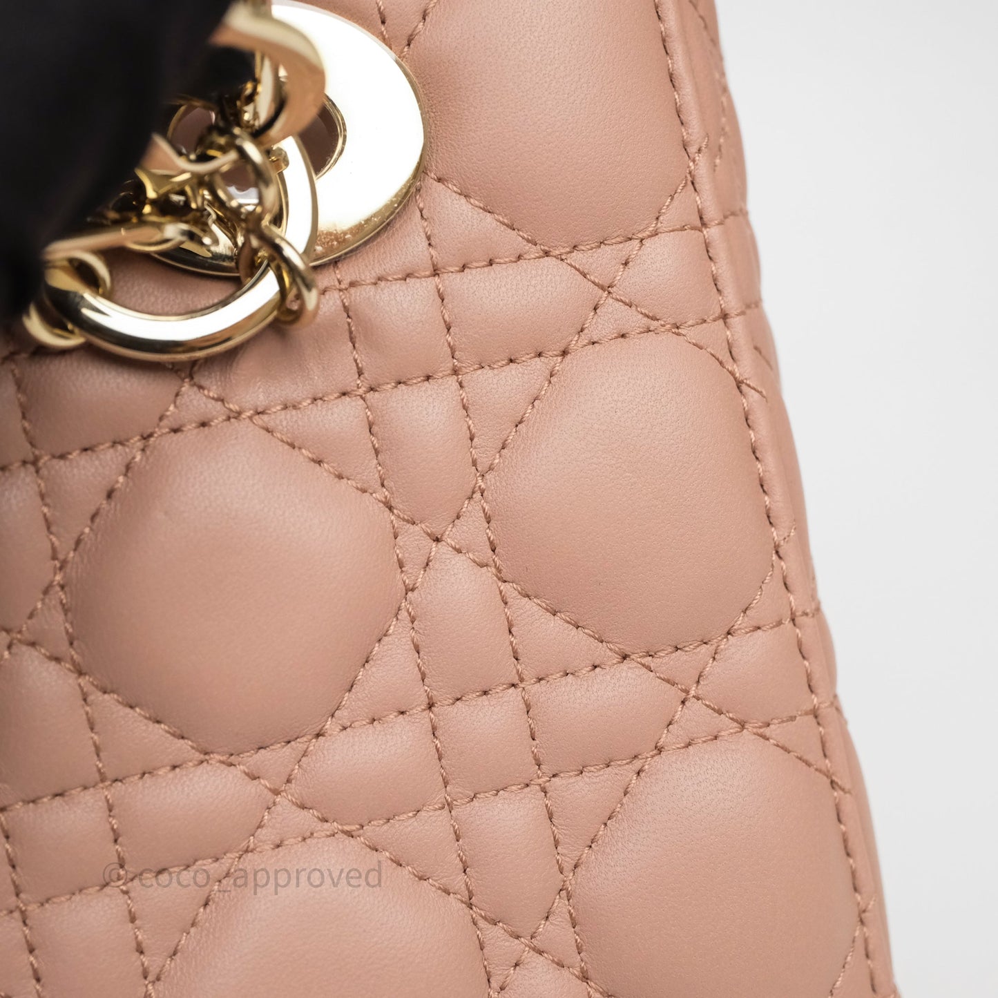 Christian Dior Small Lady Dior My ABCDior Bag Blush Cannage Lambskin