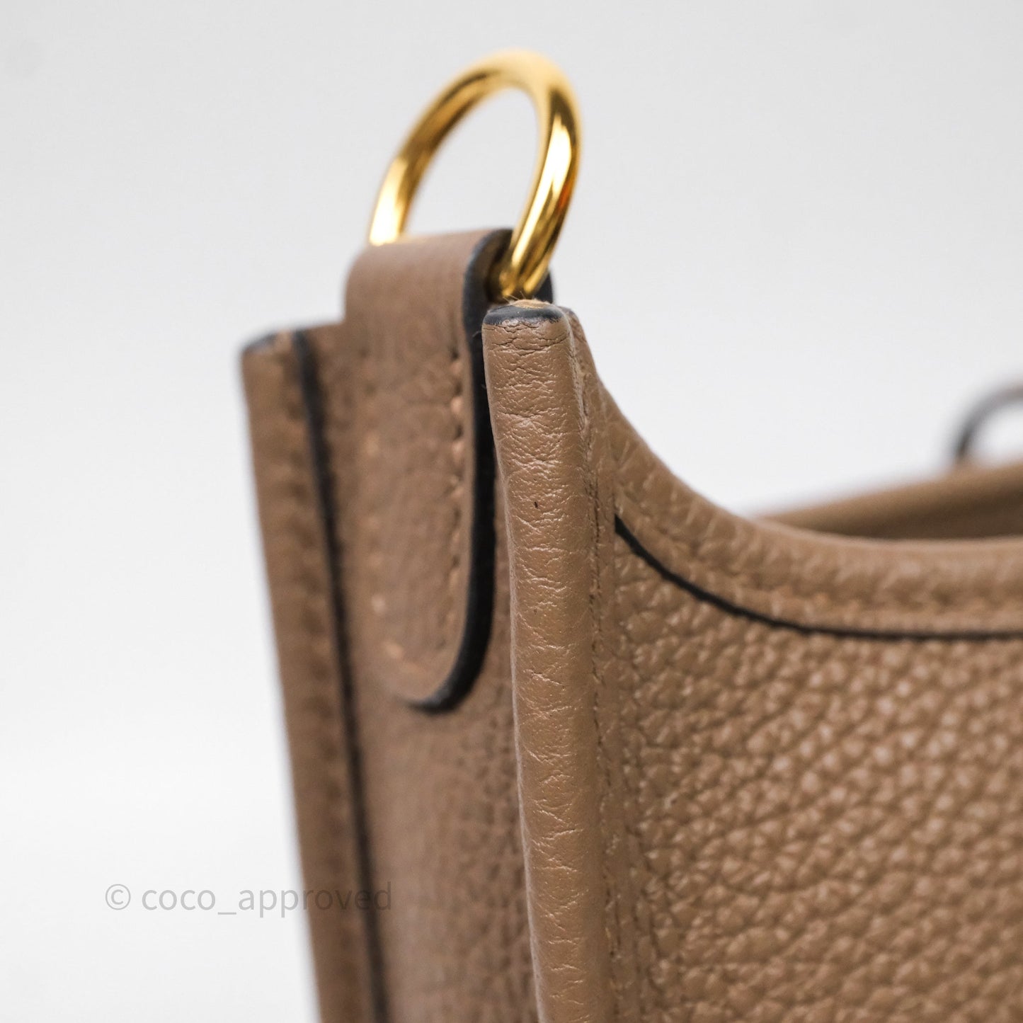 Hermès Mini Evelyne 16 Etoupe Clemence Gold Hardware
