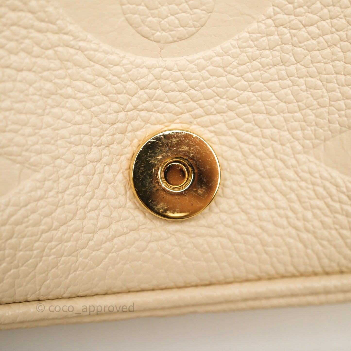 Louis Vuitton Diane Crème Beige Monogram Empreinte Leather