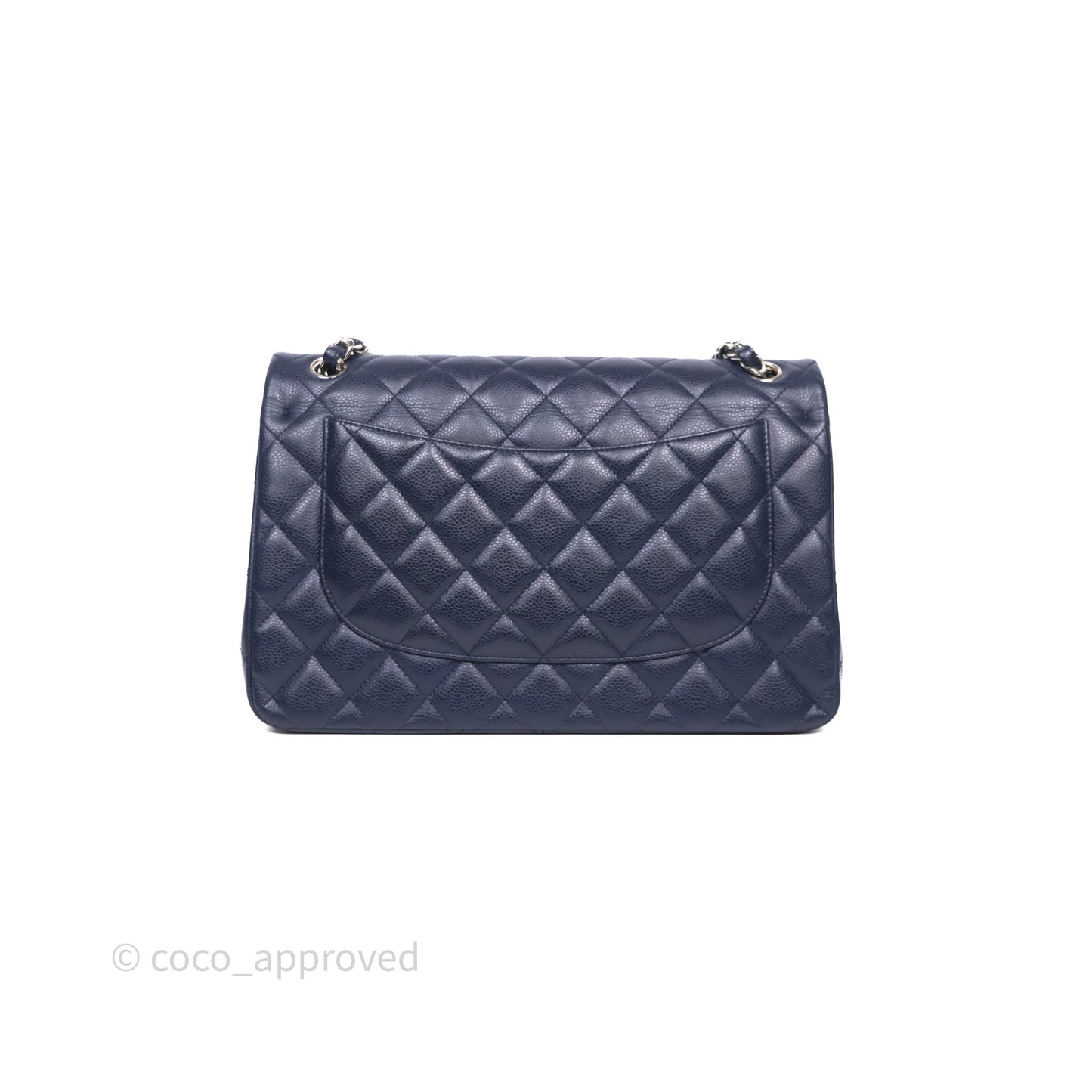 Chanel Jumbo Double Flap Navy Caviar Silver Hardware⁣⁣