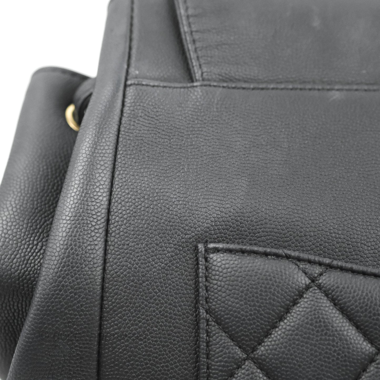 Chanel Quilted Business Affinity Backpack Black Caviar Gold Hardware