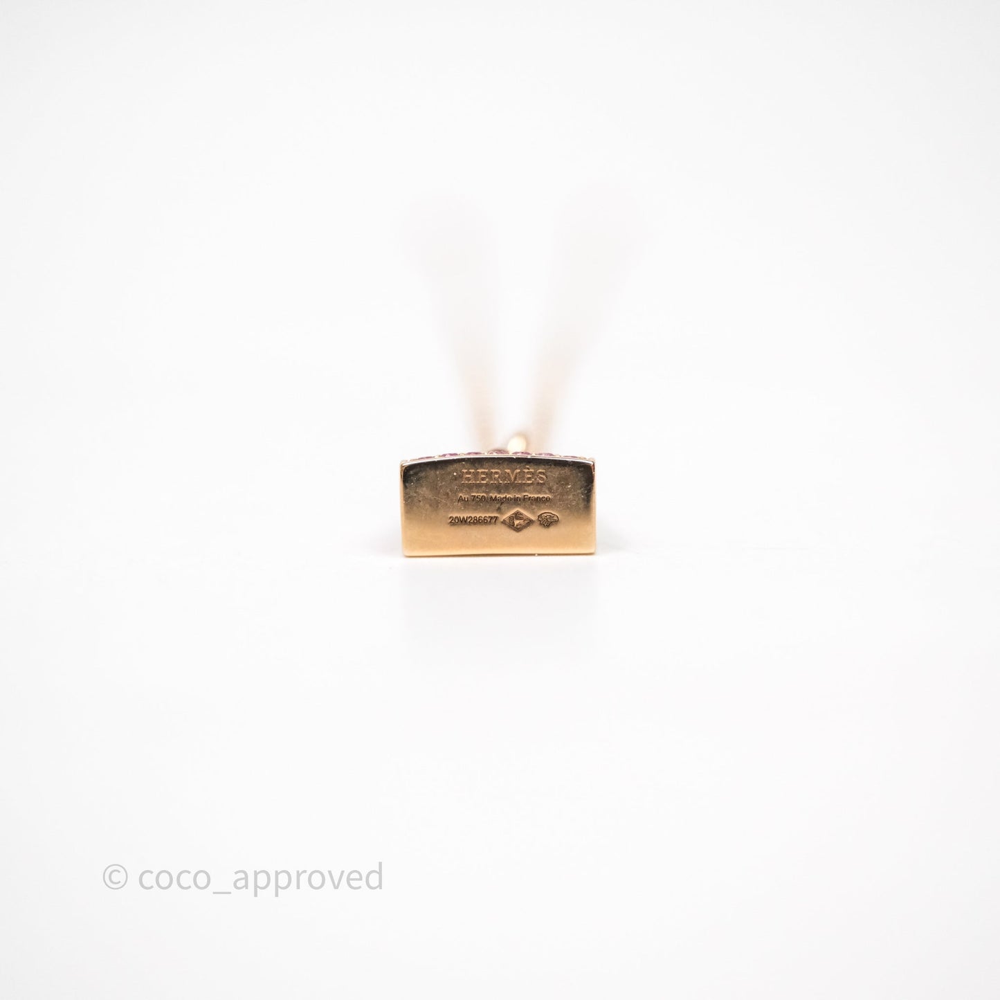 Hermès Kelly Amulettes Pink Diamonds Pendant Necklace Rose Gold