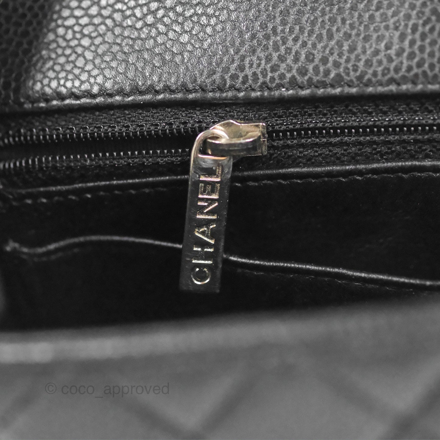 Chanel Quilted Mini Rectangular Flap Black Caviar Silver Hardware