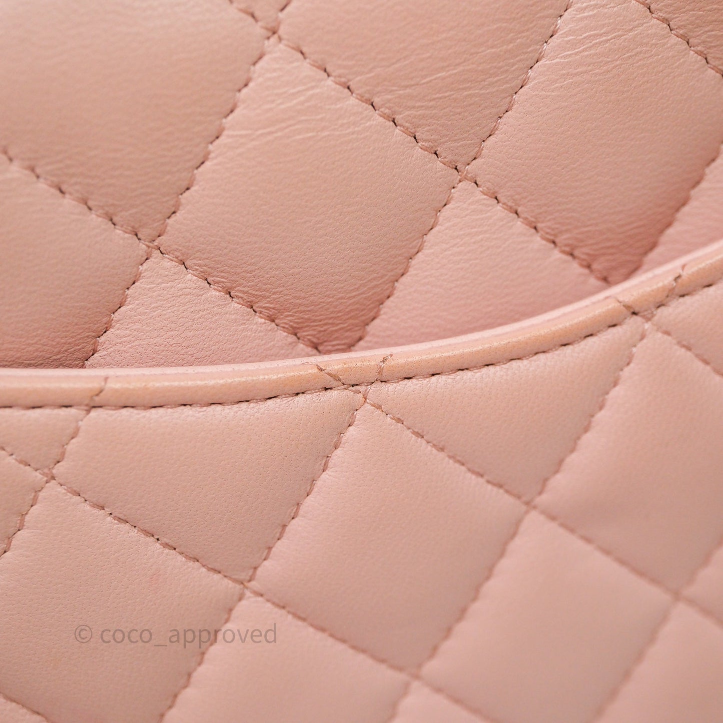 Chanel Mini Square Flap Quilted Pink Lambskin Gold Hardware
