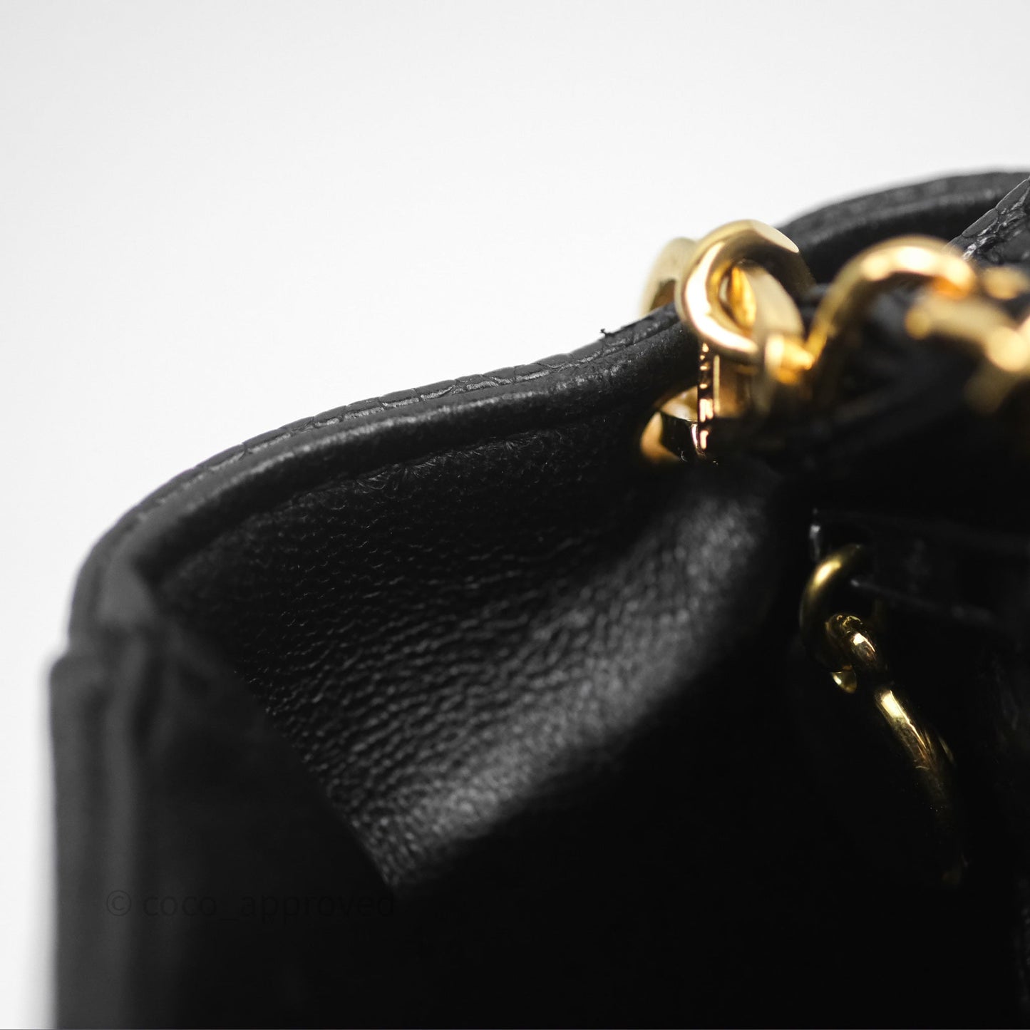 Chanel Small Vintage Quilted Classic Diana Flap Bag Black Caviar 24K Gold Hardware
