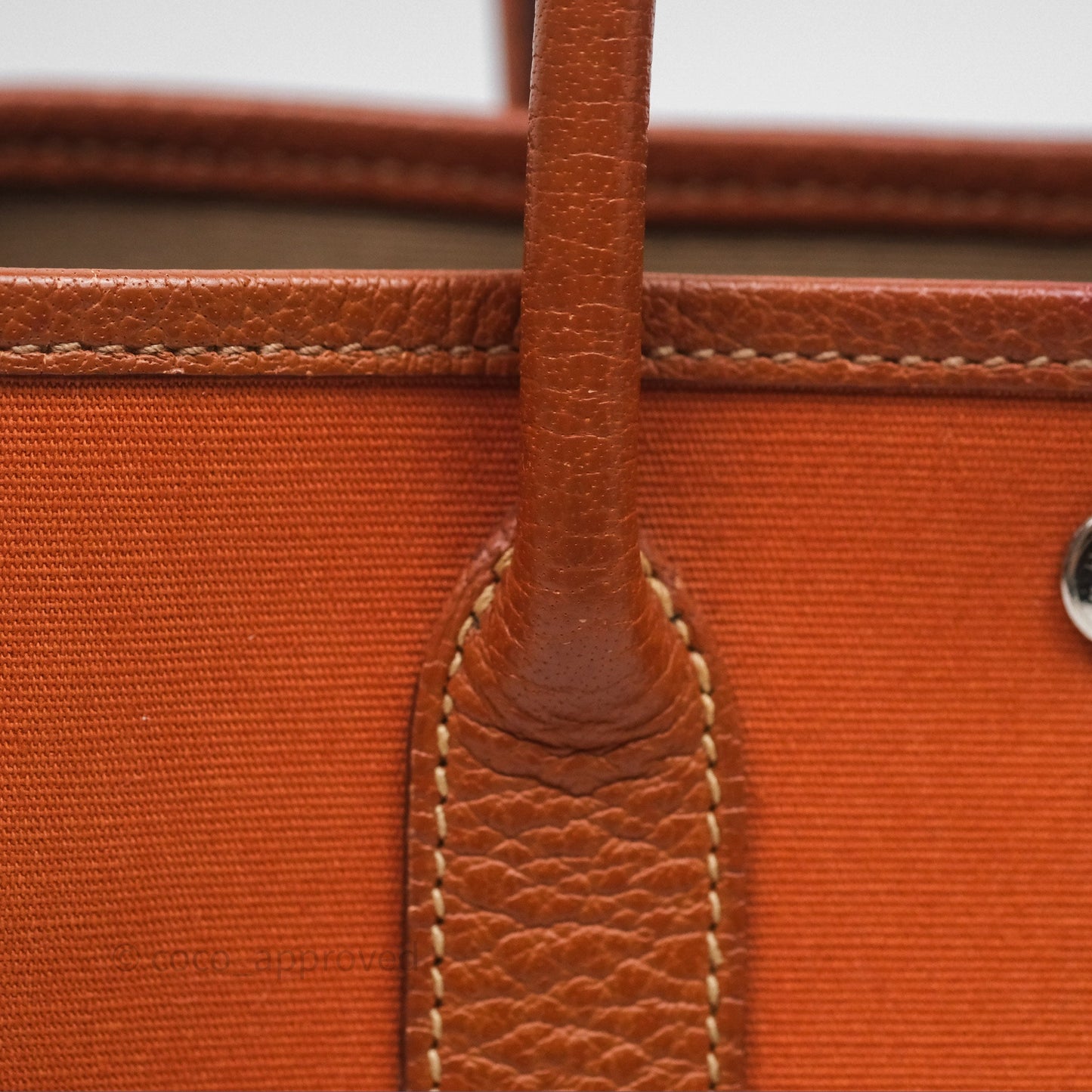 Hermès Mini Garden Party 23 Terre Battue/Cuivre Canvas