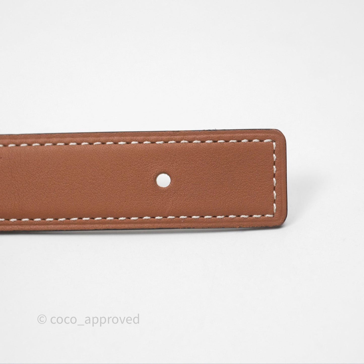 Hermès Clou De Selle Belt Buckle & Reversible Strap Gold/ Nata Palladium Hardware