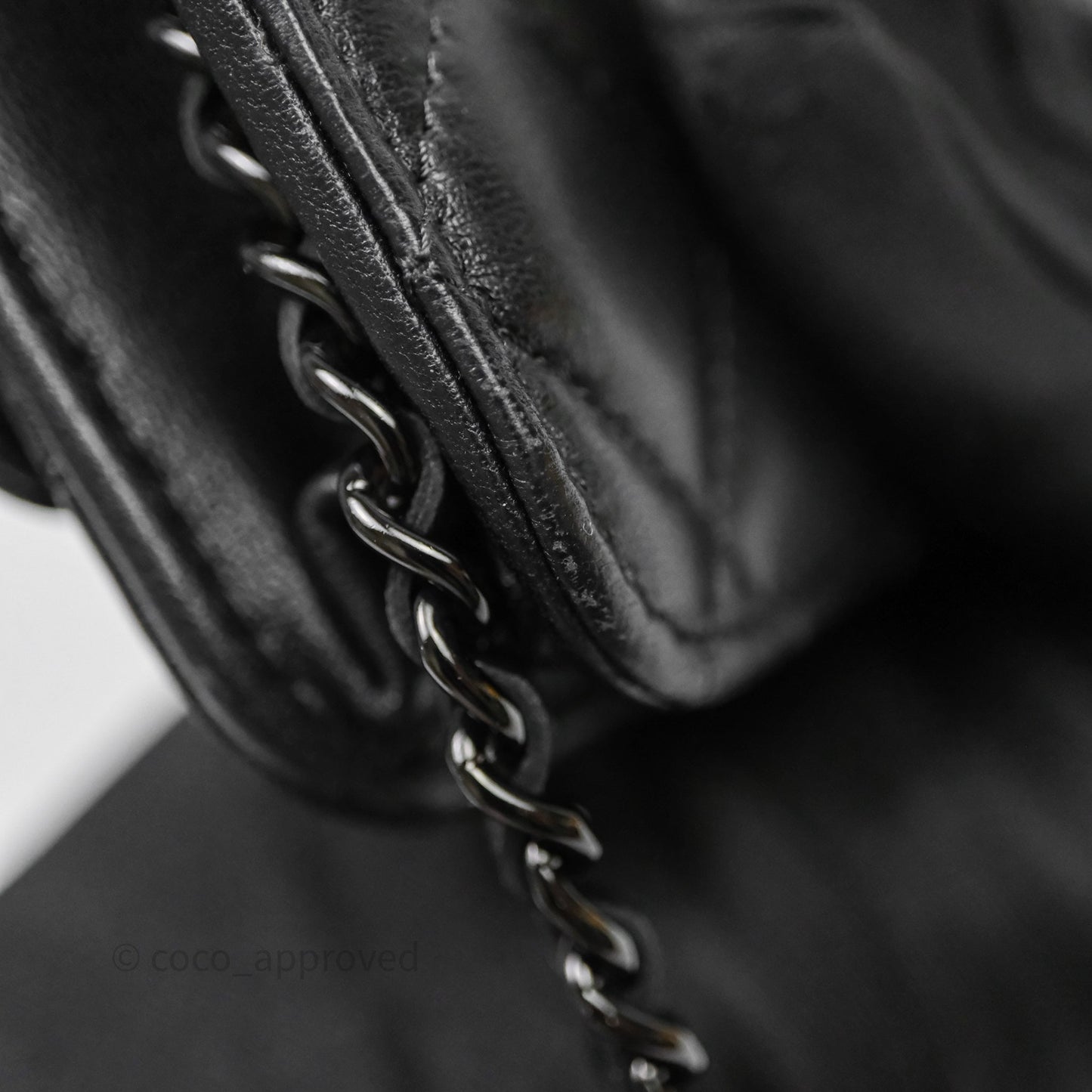 Chanel Quilted Trendy CC WOC Wallet On Chain So Black Lambskin