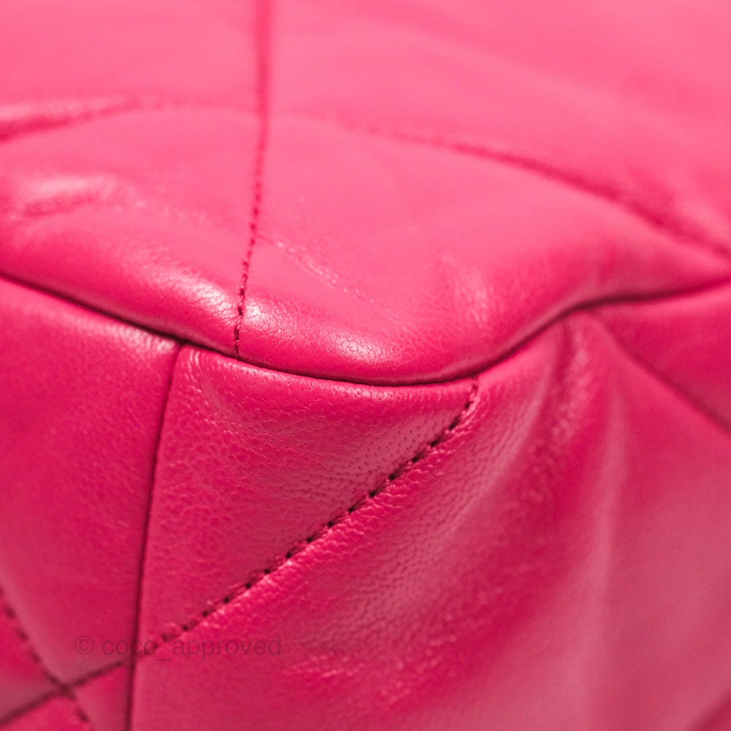 Chanel 19 Large (Medium) Dark Pink Goatskin Mixed Hardware