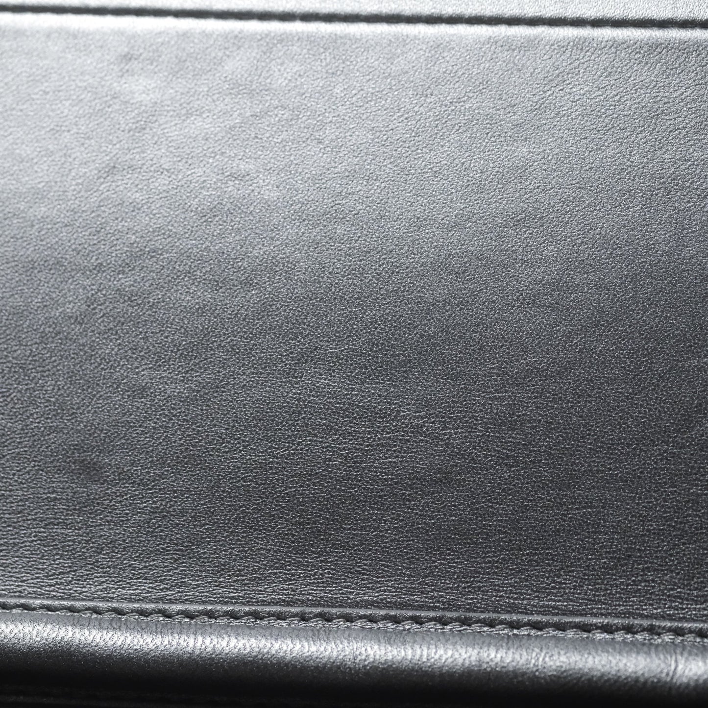 Chanel Clutch with Chain Metallic Dark Grey Silver Hardware