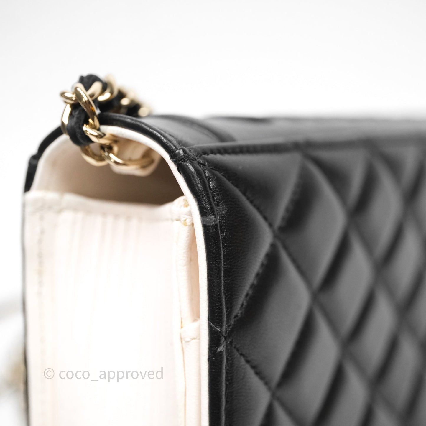 Chanel Quilted Book Wallet on Chain WOC Black Lambskin Gold Hardware