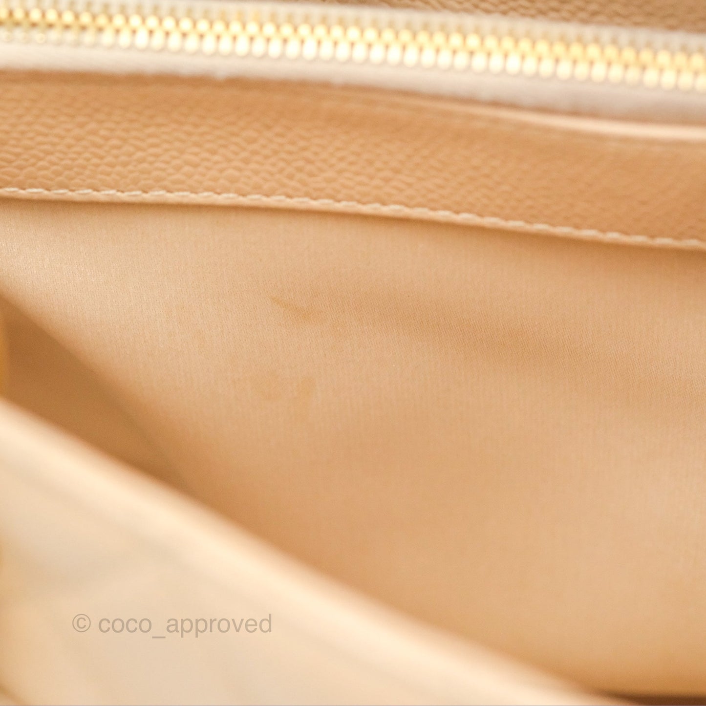 Chanel GST Beige Caviar Gold Hardware