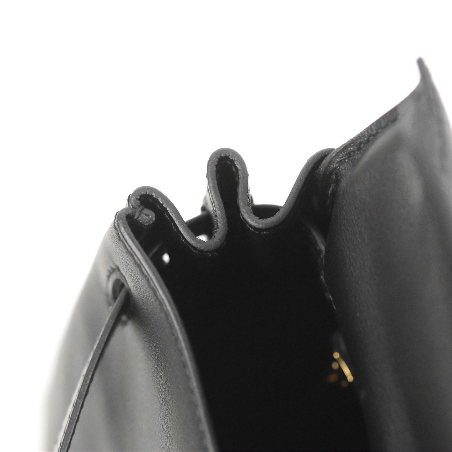 Hermès Retourne Kelly 25 Black Swift Gold Hardware