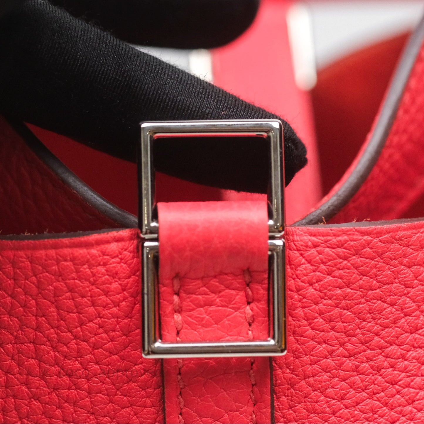 Hermès Picotin 18 Rose Texas Taurillon Clemence Palladium Hardware