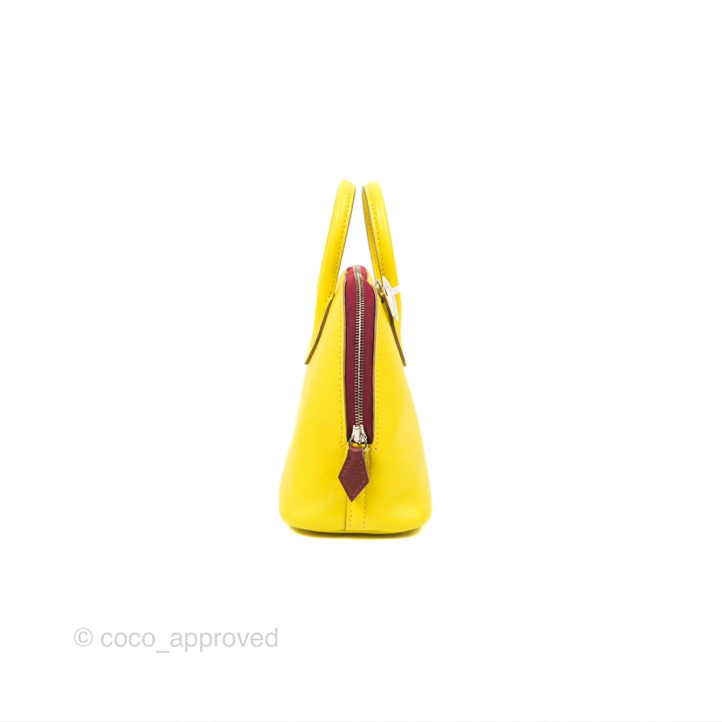 Hermès Bolide Mini 1923 Lime/Rouge H Evercolor Palladium Hardware