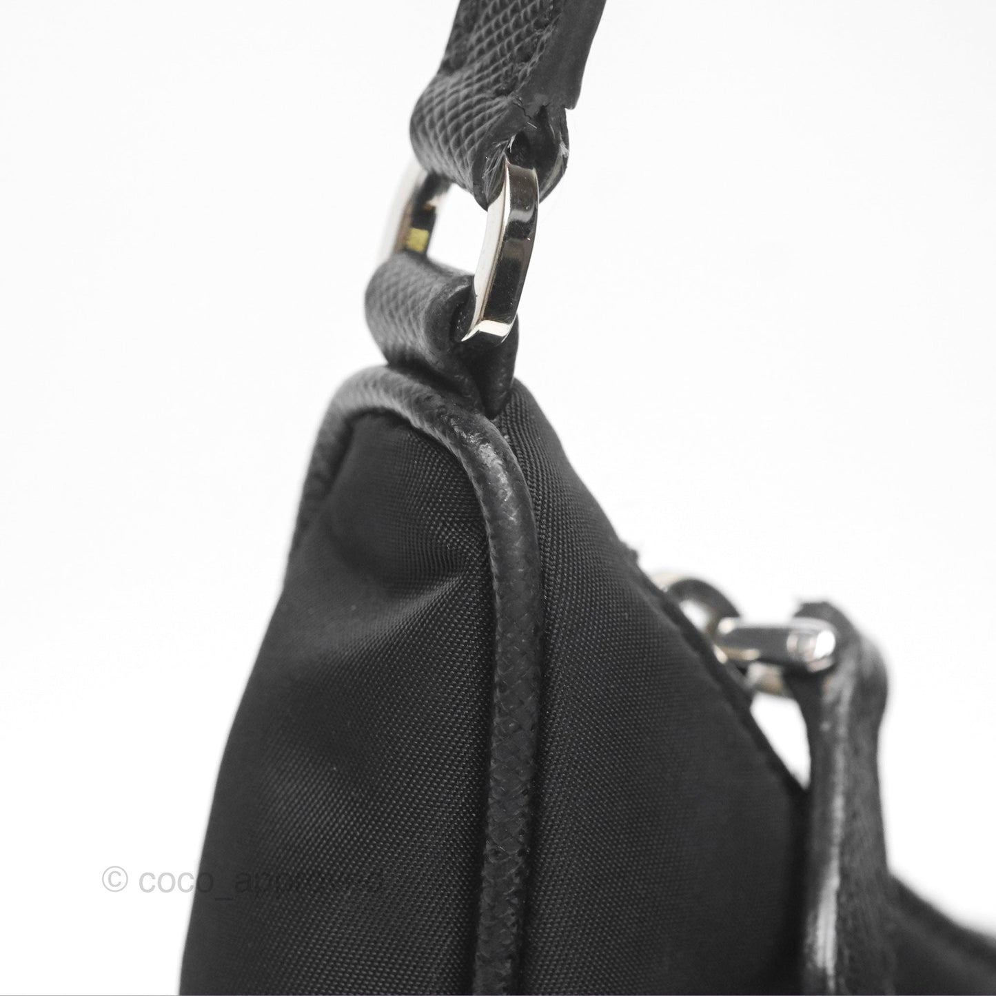 Prada Re-Edition 2005 Nylon Mini Bag Black Silver Hardware