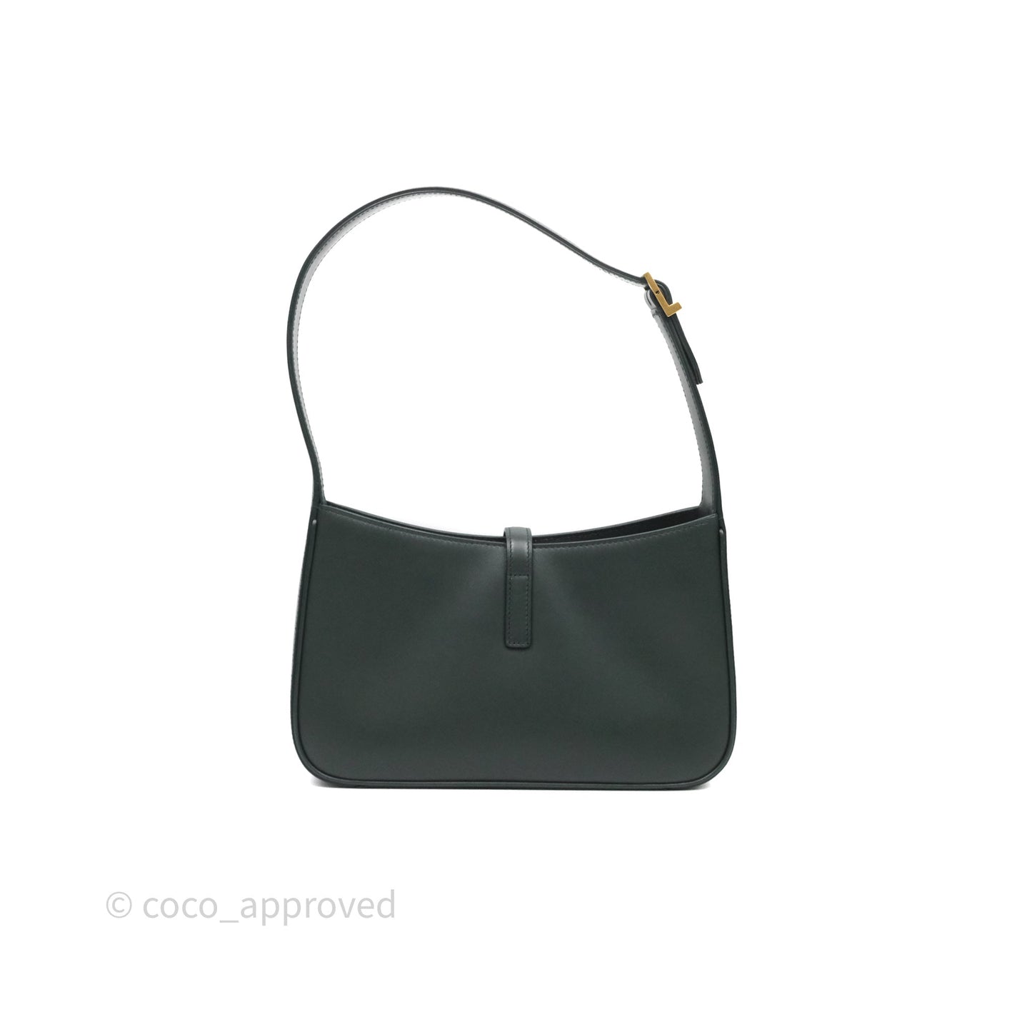Saint Laurent ‘Le 5 a 7’ Hobo Bag Dark Green Smooth Calfskin