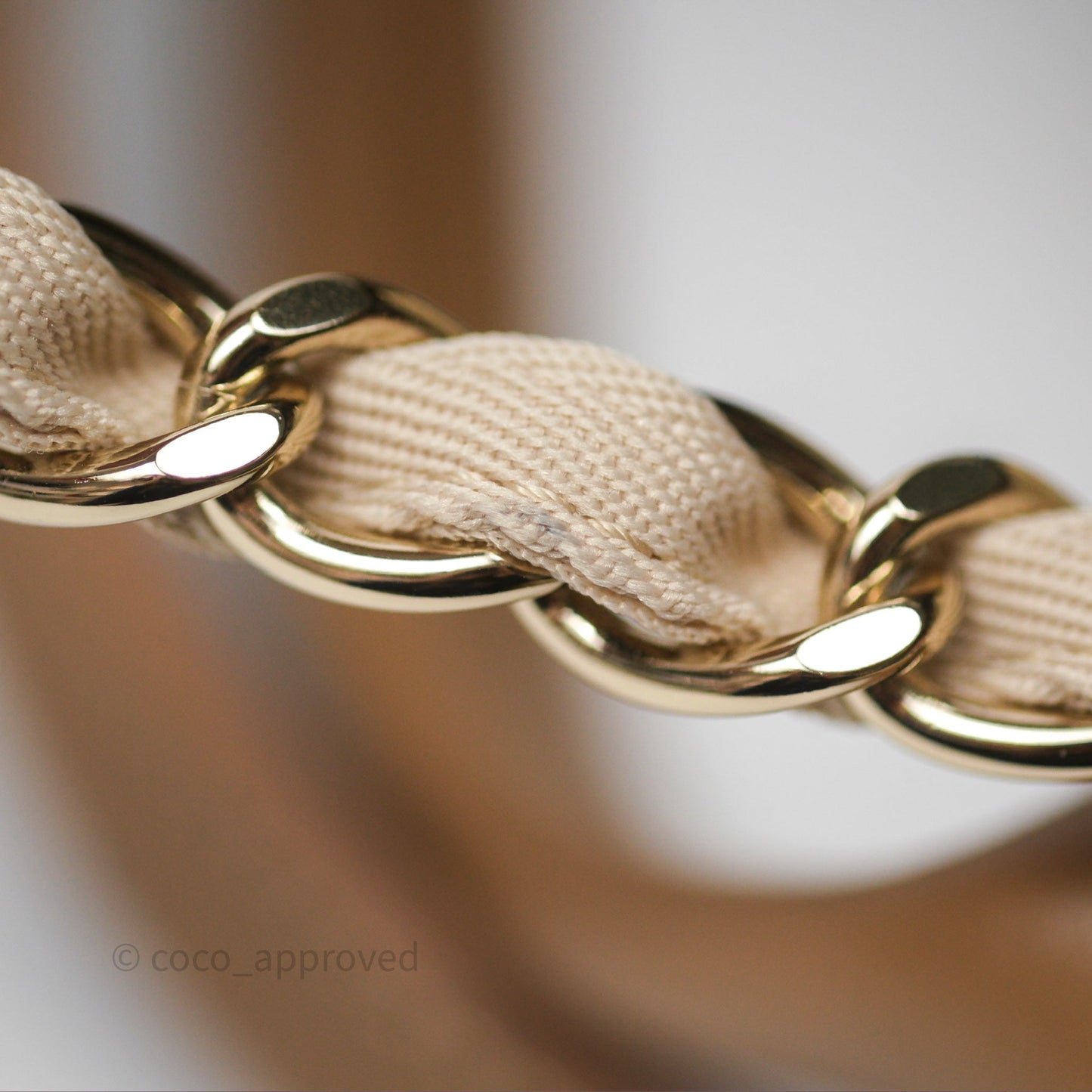 Chanel Large Deauville Beige Brown Tweed Gold Hardware