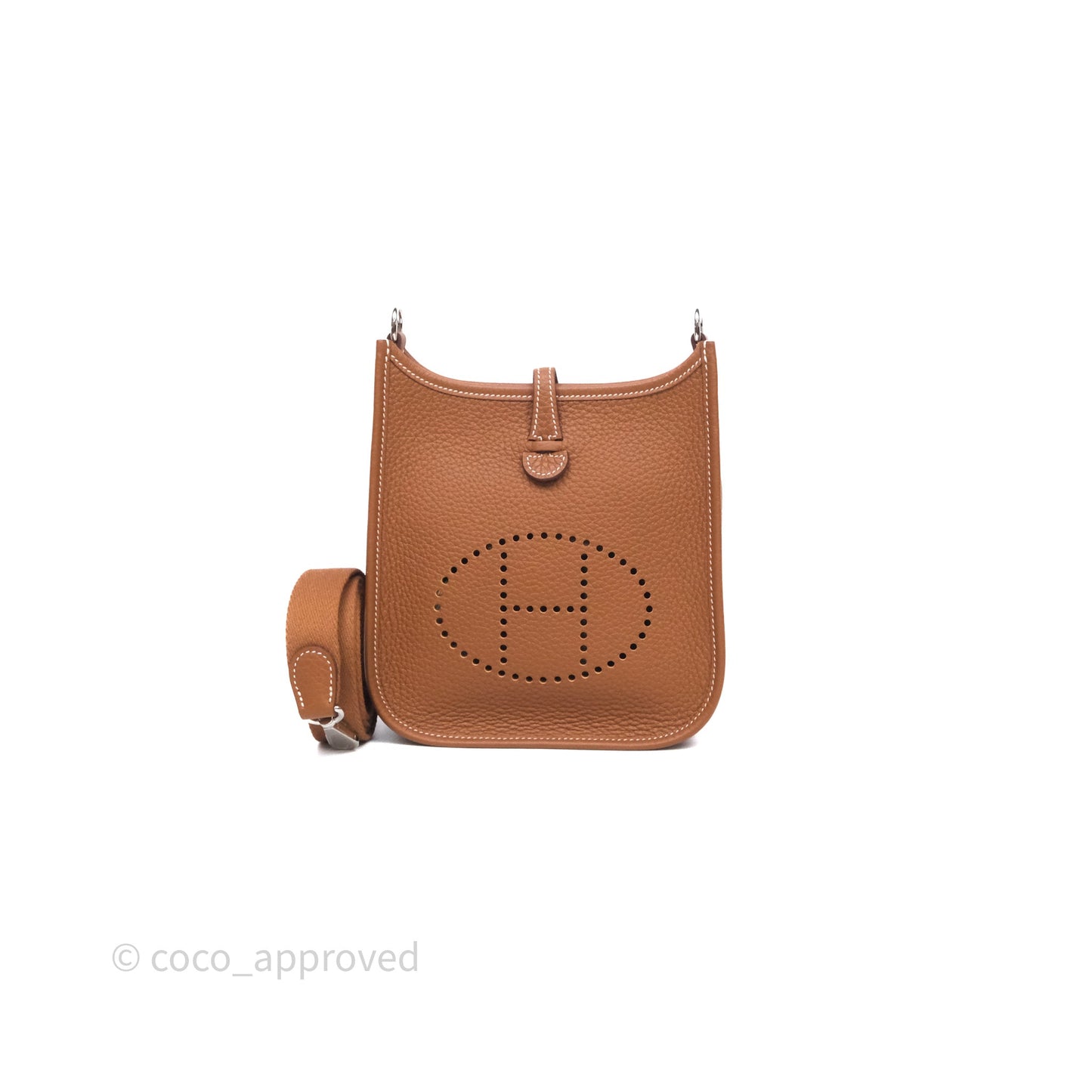 Hermès Mini Evelyne 16 Gold 37 Clemence Palladium Hardware