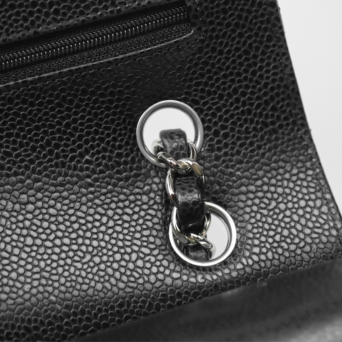 Chanel Small Classic Flap Quilted Black Caviar Silver Hardware