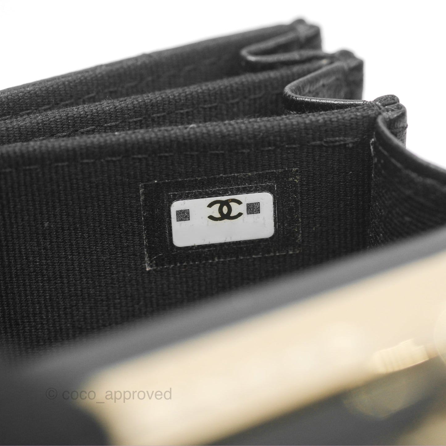 Chanel Top Handle Clutch with Chain Black Lambskin Gold Hardware 22A