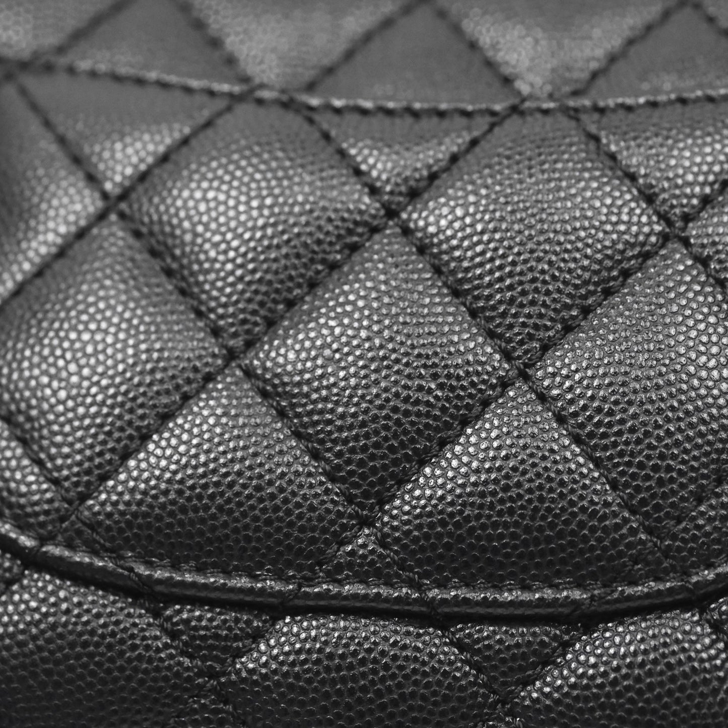 Chanel Mini Coco Handle Quilted Black Caviar Gold Hardware