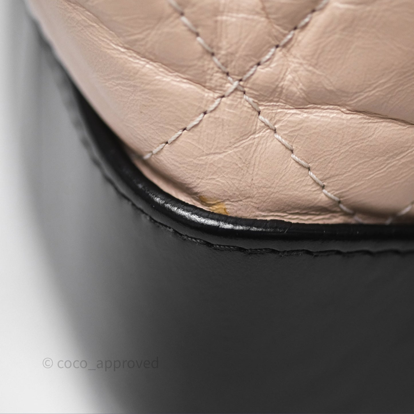 Chanel Small Gabrielle Backpack Beige Black Aged Calfskin