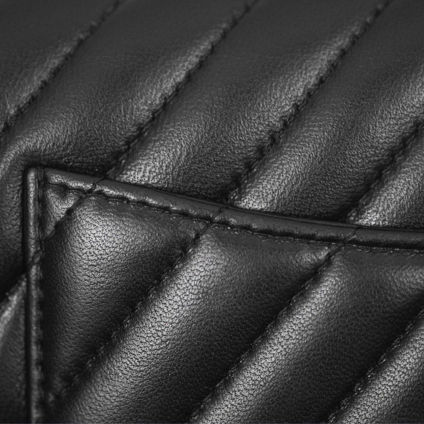 Chanel Chevron Mini Rectangular Flap Black Lambskin Gold Hardware