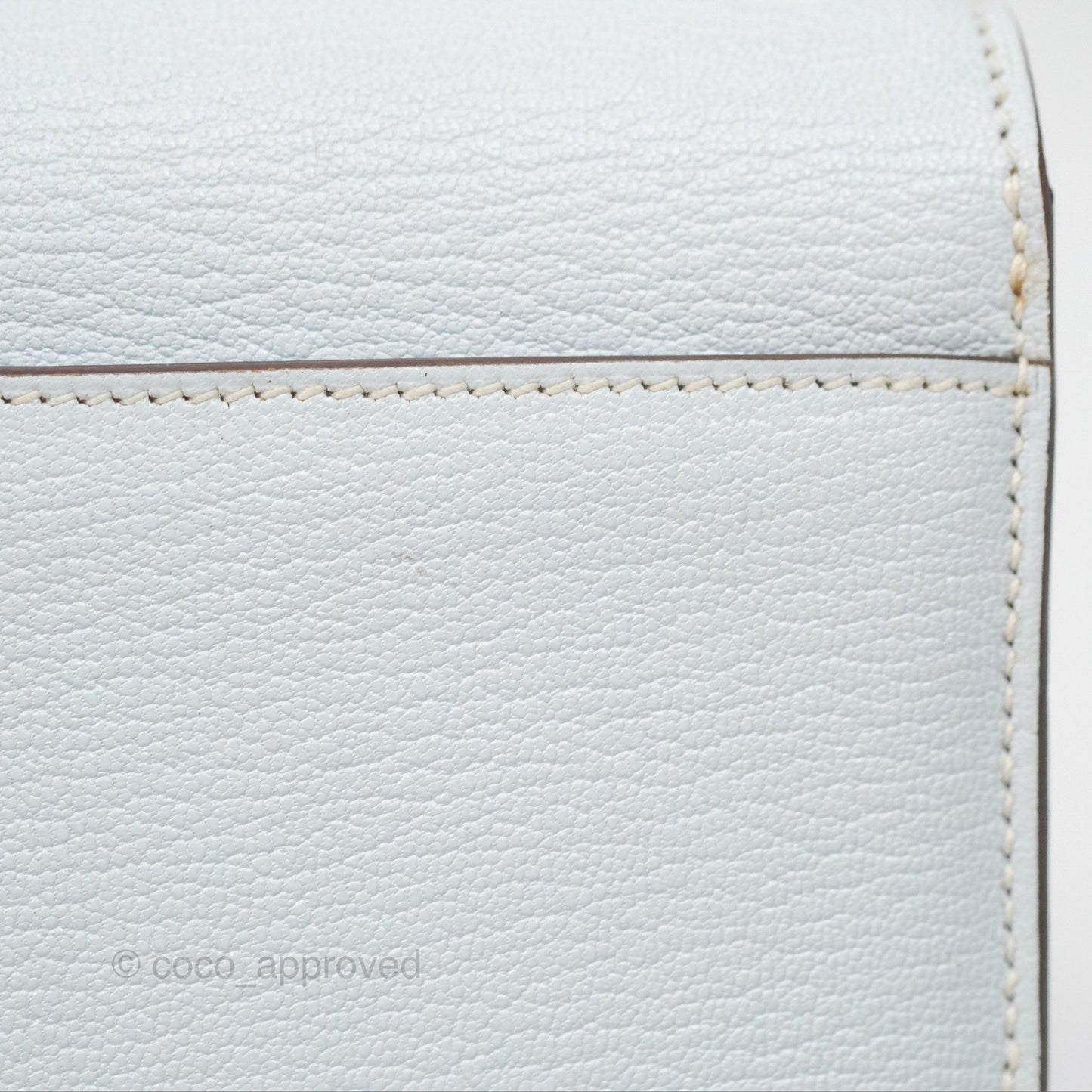 Hermes Mini Verrou Bleu Brume Chèvre Mysore Gold Hardware
