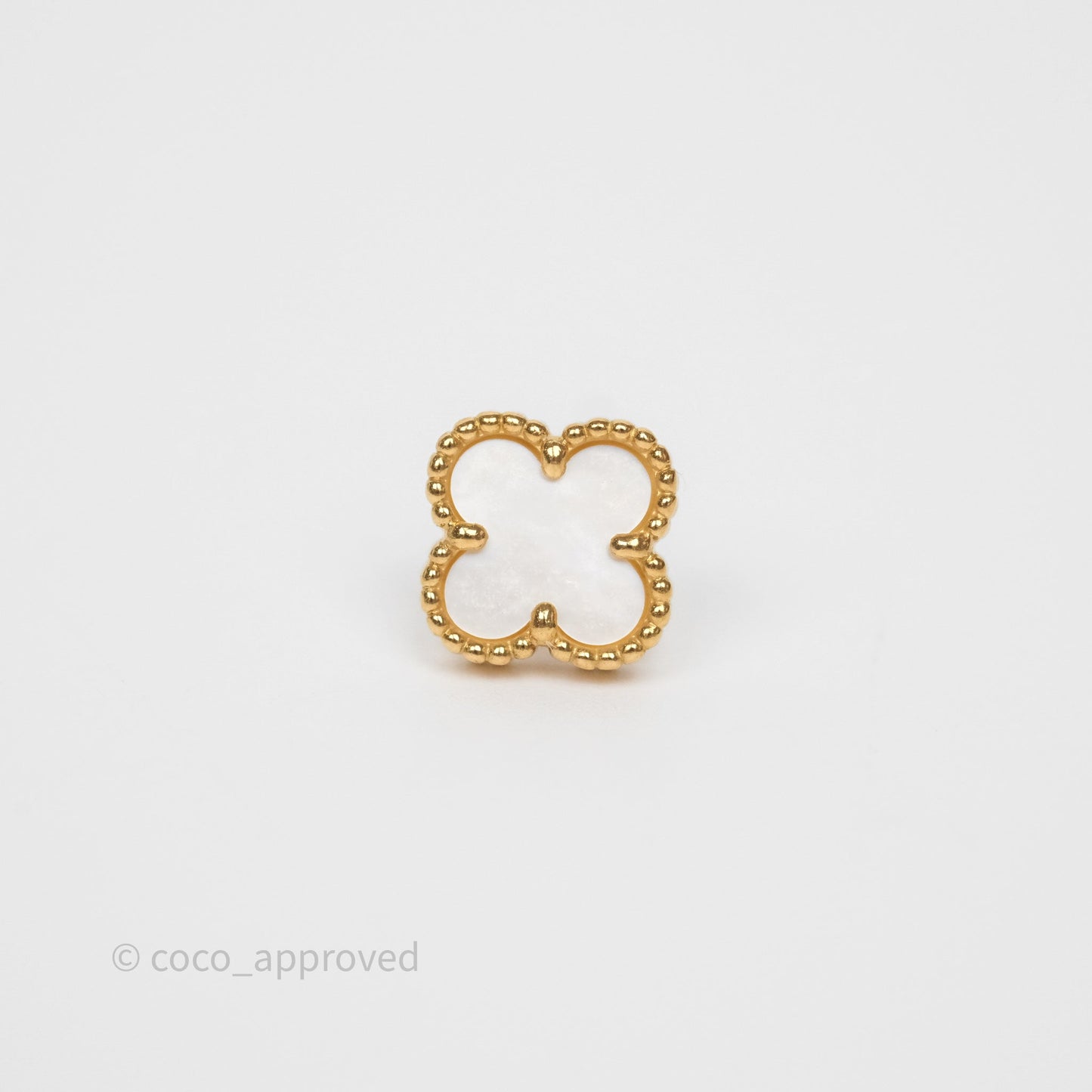 Van Cleef & Arpels Sweet Alhambra Earrings White Mother-of-pearl Yellow Gold