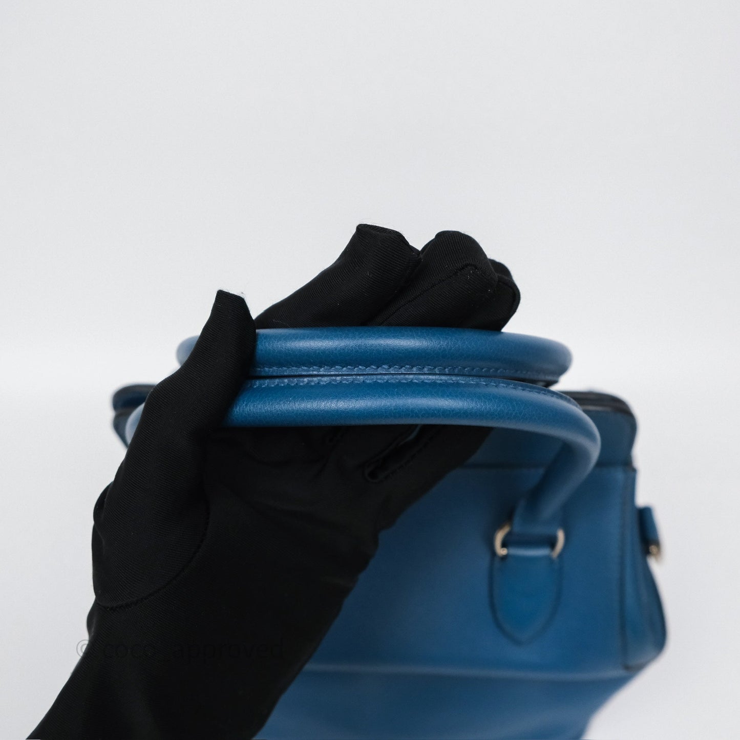 Hermès ToolBox 20 Bleu Cobalt 7C Evercolor Palladium Hardware