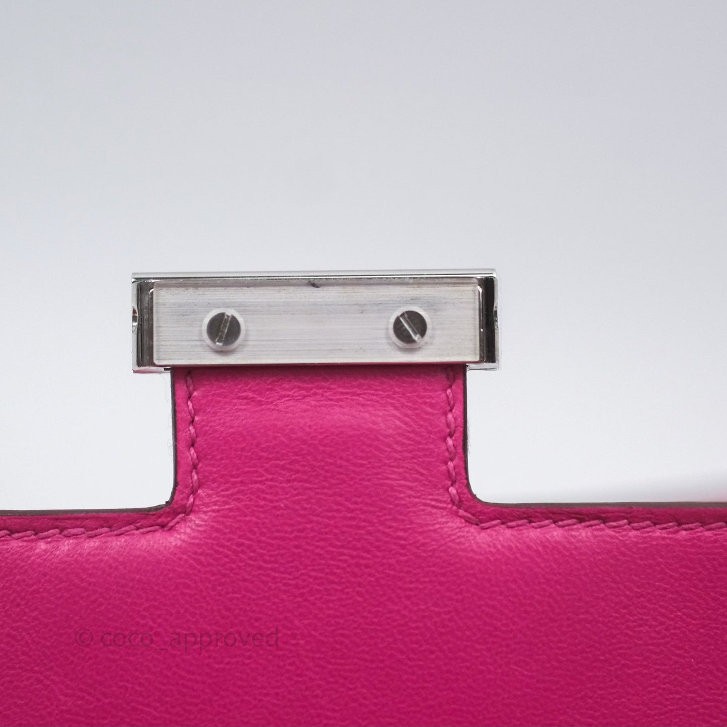 Hermès Constance Mini 18cm Rose Tyrien E5 Ostrich Palladium Hardware