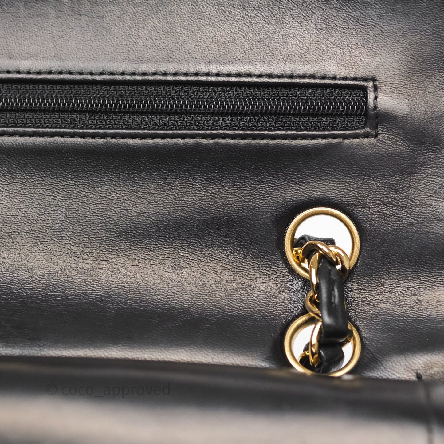 Chanel Small Classic Flap Quilted Black Lambskin Gold Hardware