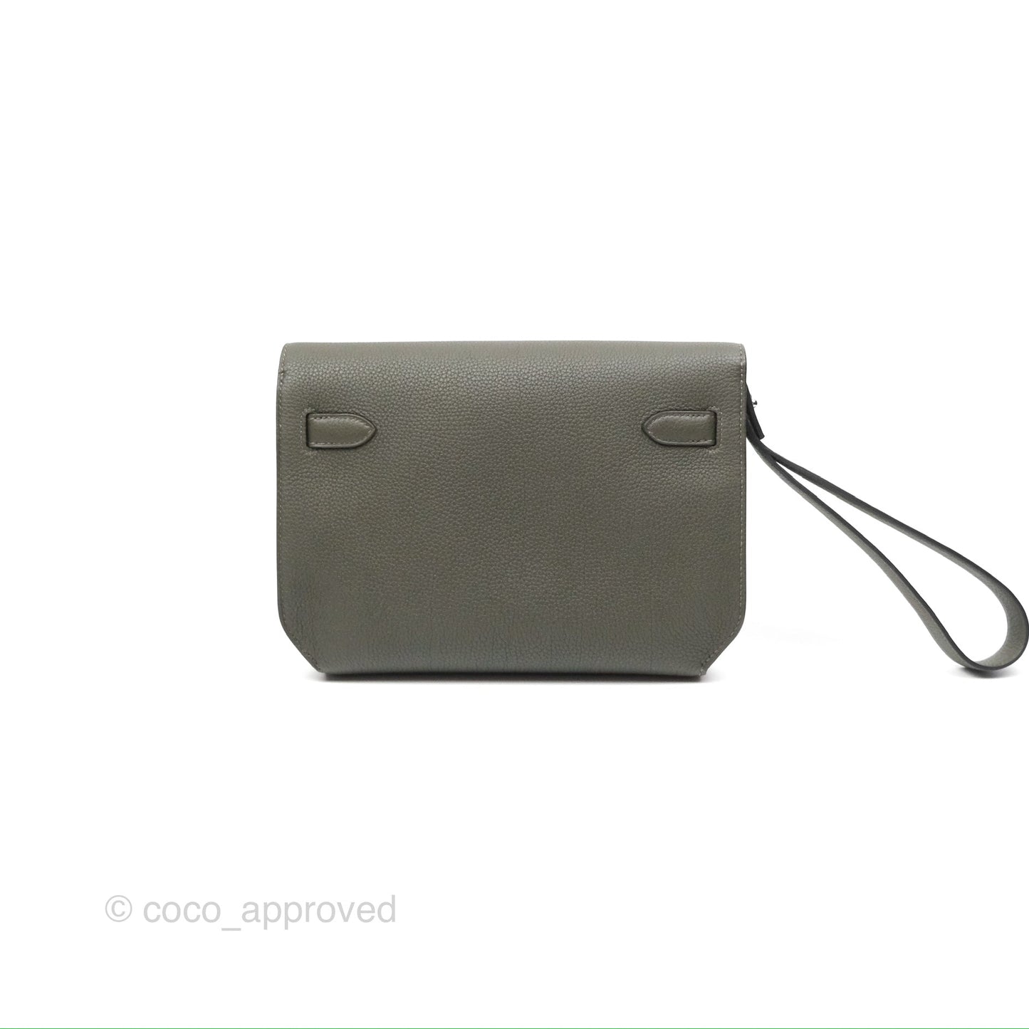 Hermès Kelly Depeches 25 Pouch Vert De Gris Togo
