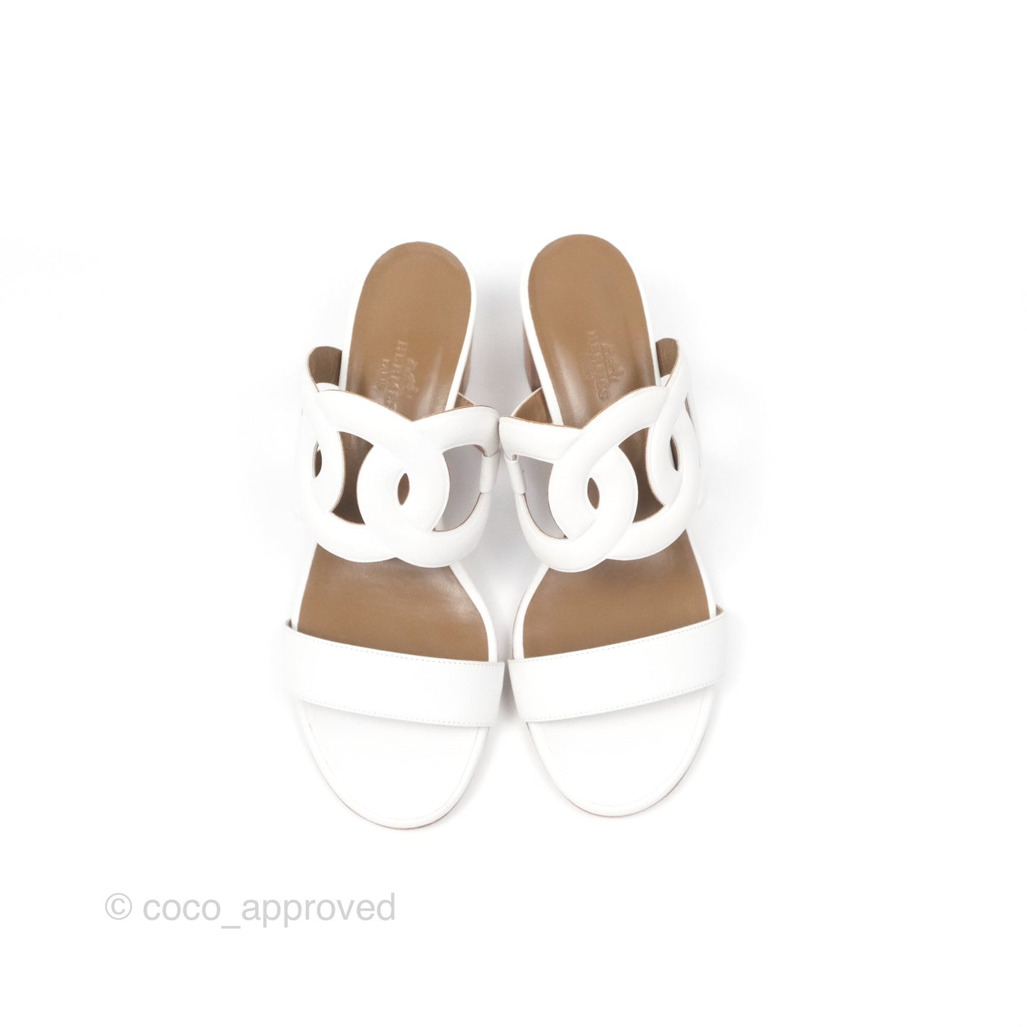 Hermès Bikini Sandals in White Size 38.5