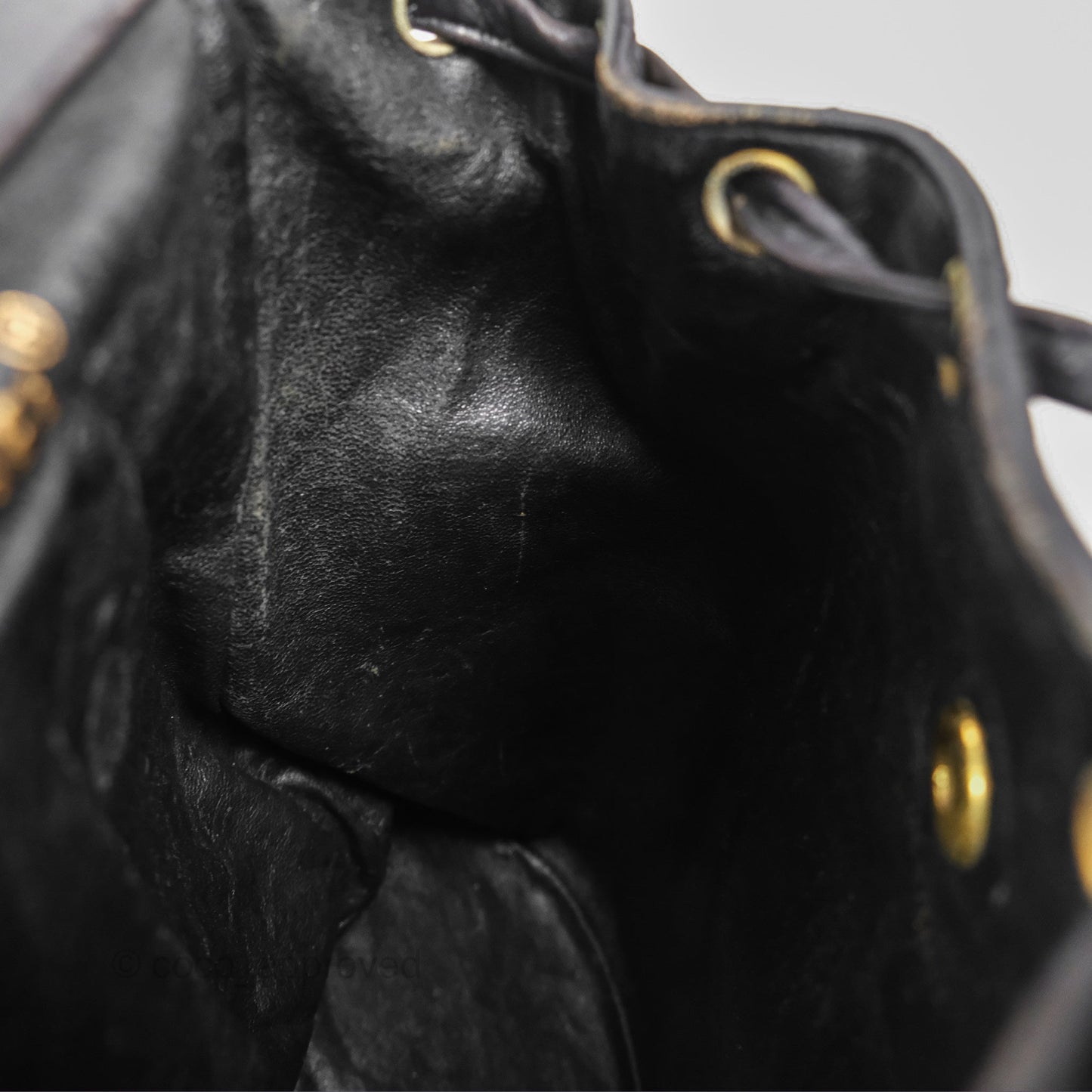 Chanel Vintage CC Duma Backpack Black Lambskin 24K Gold Hardware