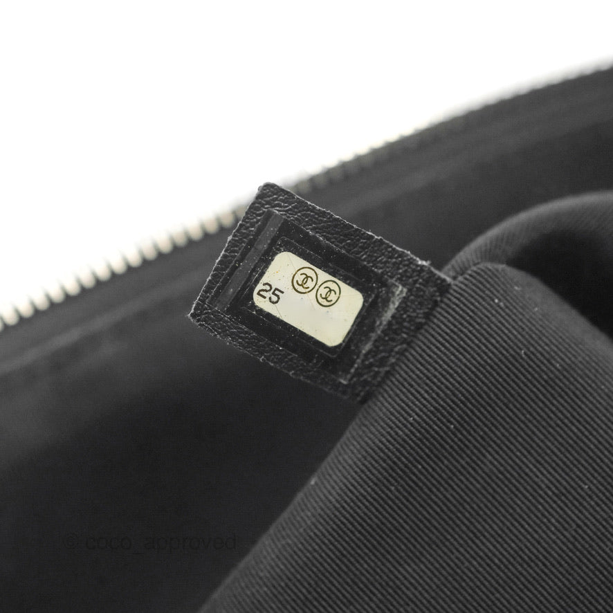 Chanel Aquarium PVC Backpack Black Crumpled Calfskin Silver Hardware