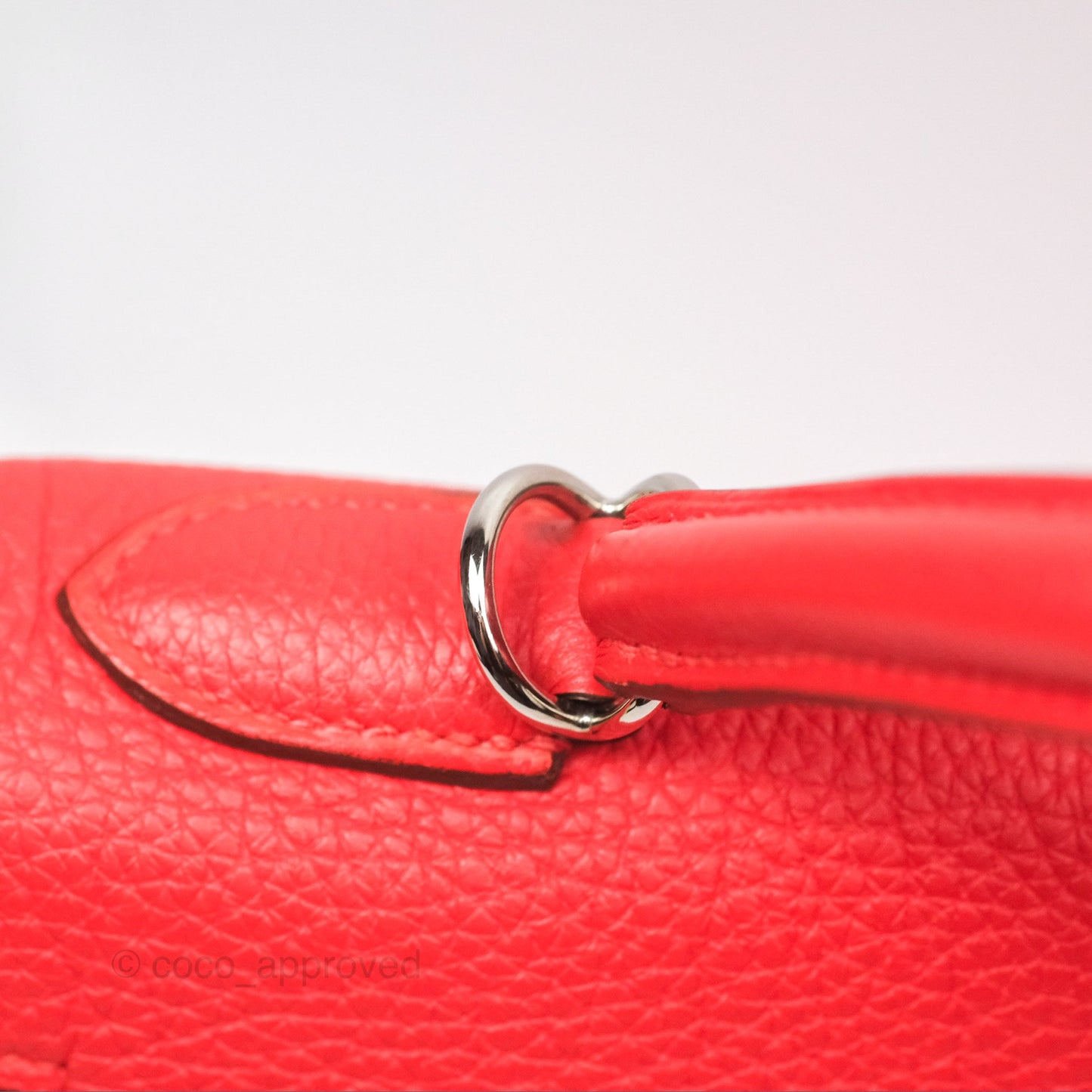 Hermès Kelly 32 Retourne Rose Jaipur Clemence Palladium Hardware
