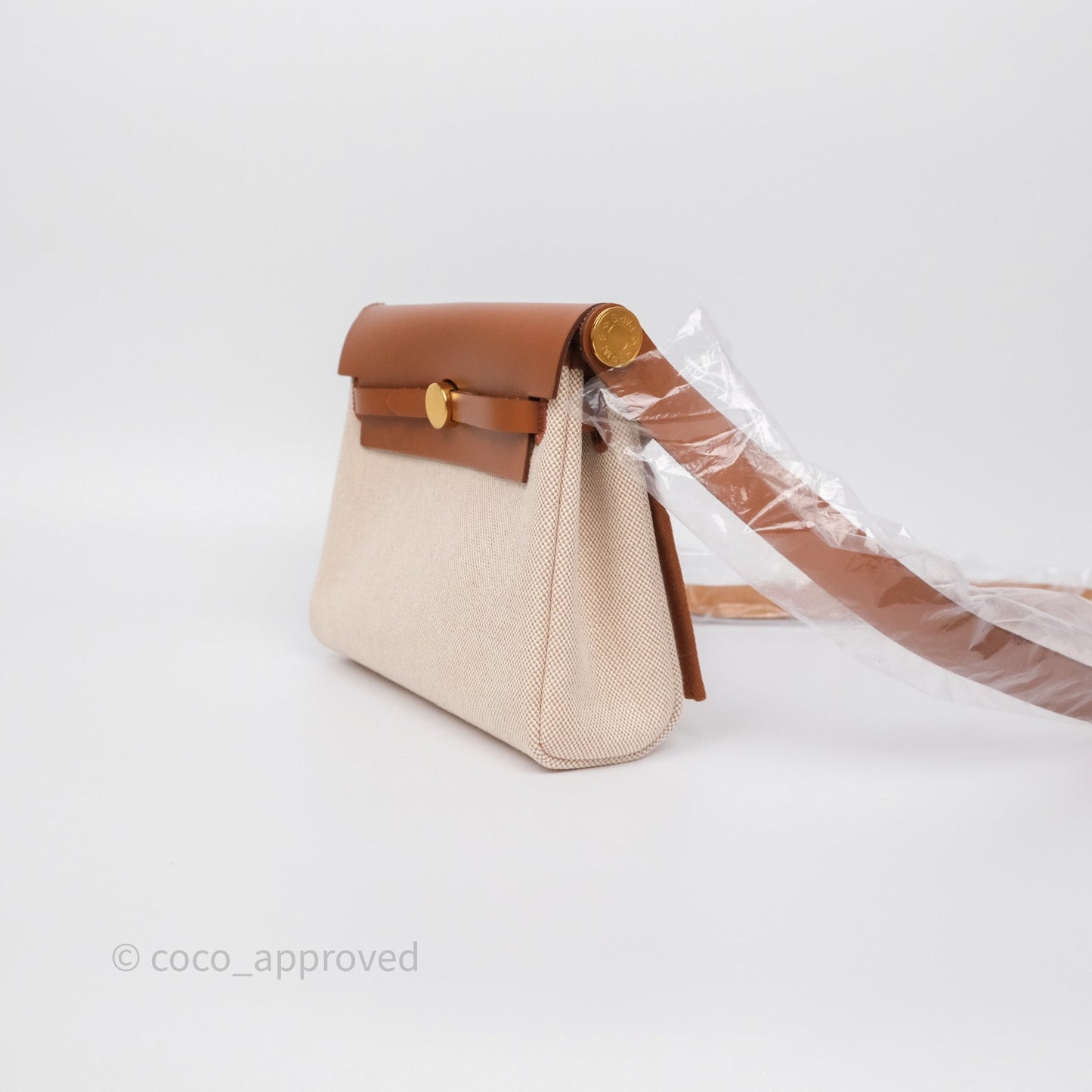Hermes Mini Herbag Gold Ecru Gold Hardware
