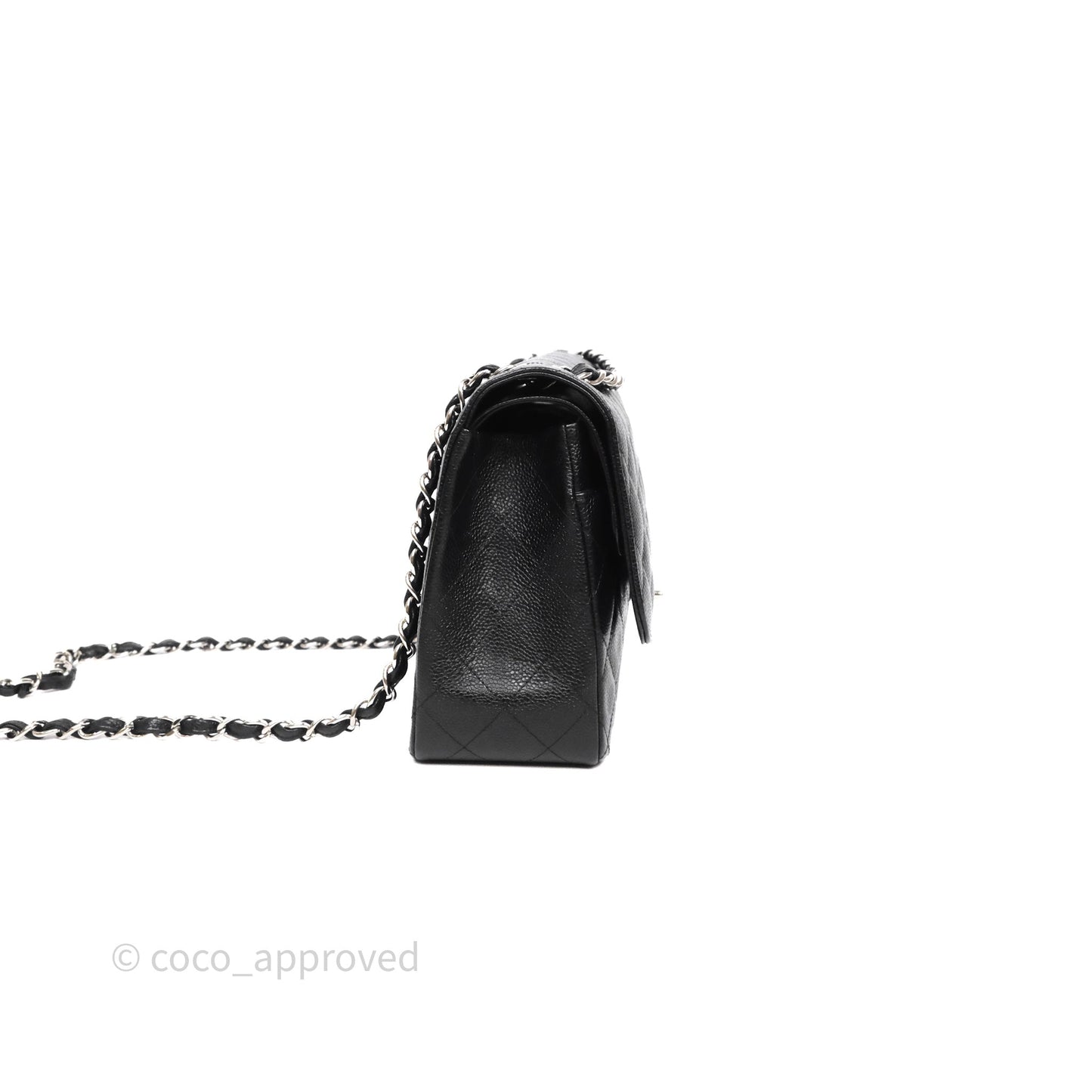 Chanel Jumbo Double Flap Black Caviar Silver Hardware⁣⁣
