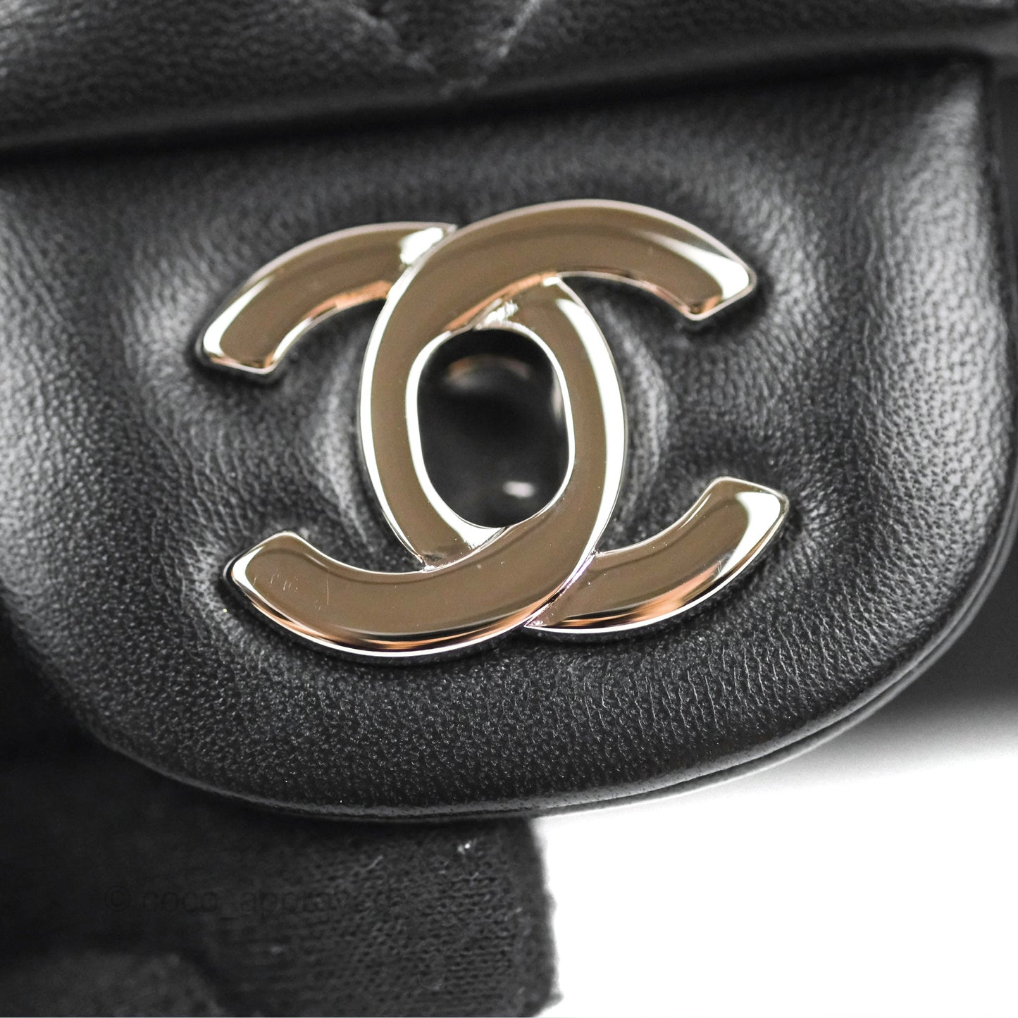 Chanel Small Classic Quilted Flap Black Lambskin Silver Hardware